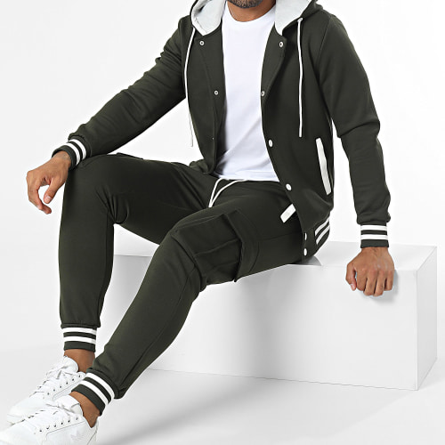 Ensemble Veste Et Pantalon Cargo Vert Kaki