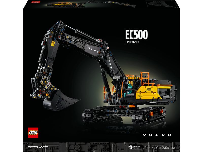 LEGO® Technic Volvo EC500 Hybrid Bagger, 42215 Funktionsreicher Set mit austauschbaren Baggerwerkzeugen