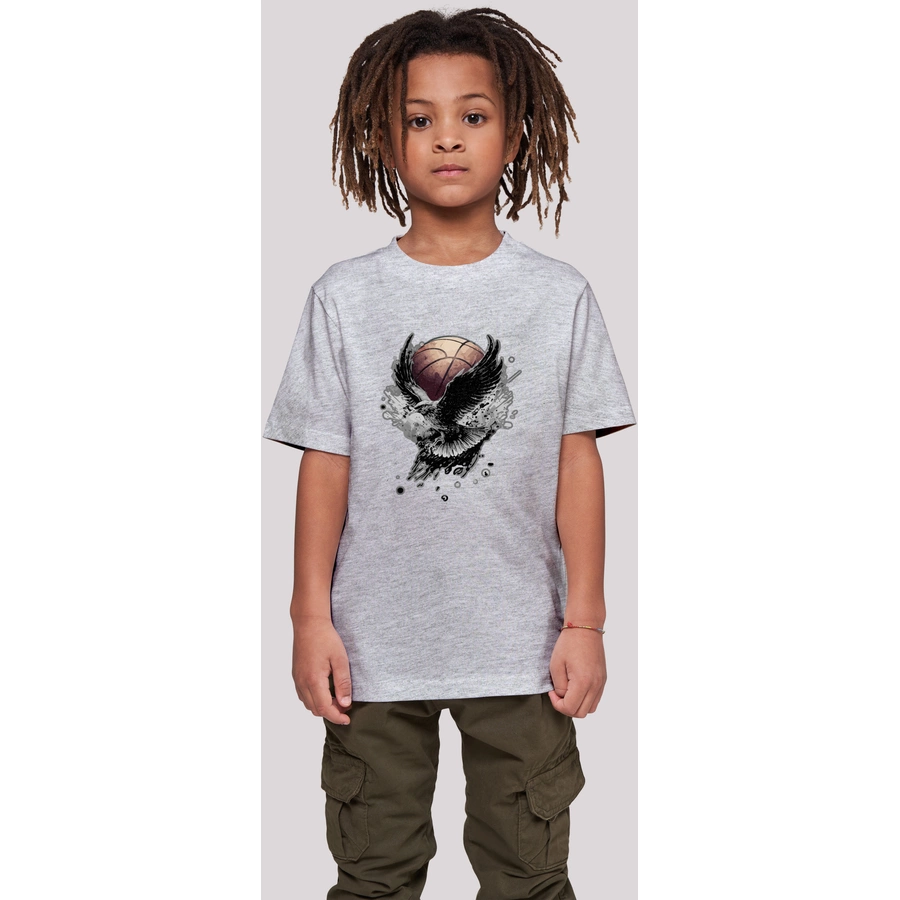 F4NT4STIC T-Shirt Basketball Adler heather grey
