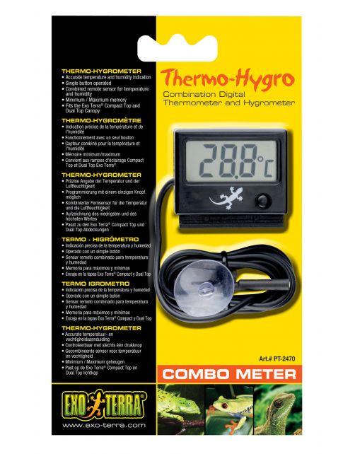 Exo Terra Combometer Thermo-Hygro - Hygrometer - per stuk Digital