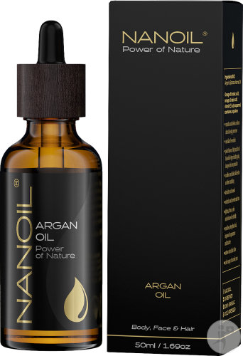 Nanoil Power Of Nature Huile D'Argan Corps Visage Et Cheveux Flacon Compte-Gouttes 50ml