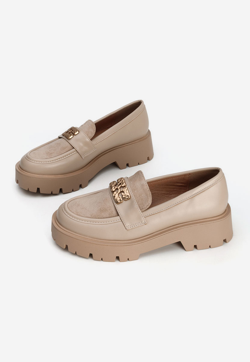 Mocassins à semelle épaisse kaki Karamela