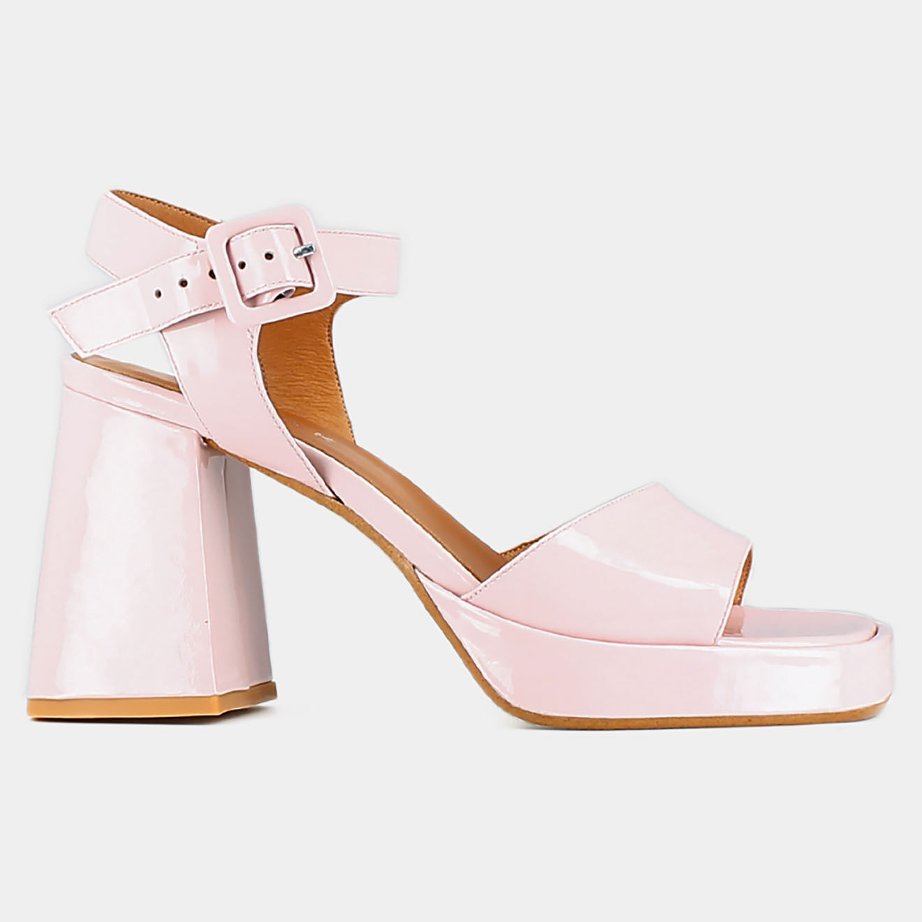 Jonak Sandales en Cuir verni Divina rose clair - Talon 9 cm
