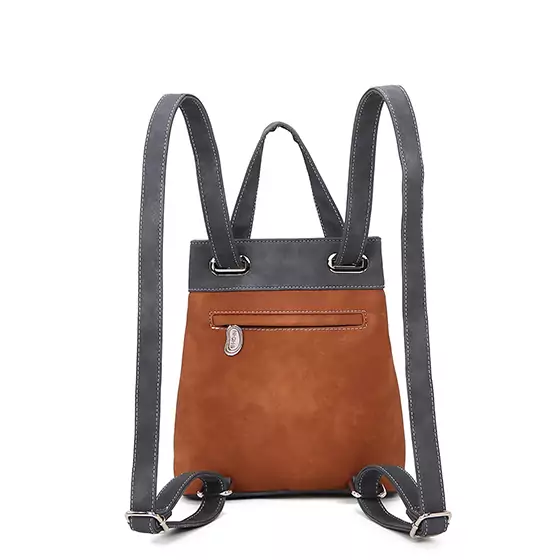 Hi-Di-Hi Song Song Blue Hand/ Shoulderbag/ Backpack Cognac/ Dark Grey