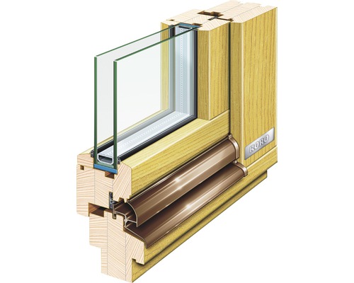 Houten raam, sparrenhout, 680x580 mm, DIN rechts