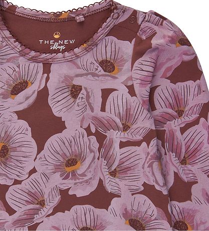 The New Siblings Kleid - TnsHaldora - Rose Brown m. Blumen