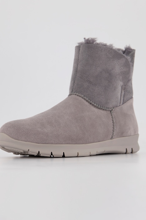 Vitaform, Leder-Stiefeletten, Lammfell, Veloursleder, Weite H