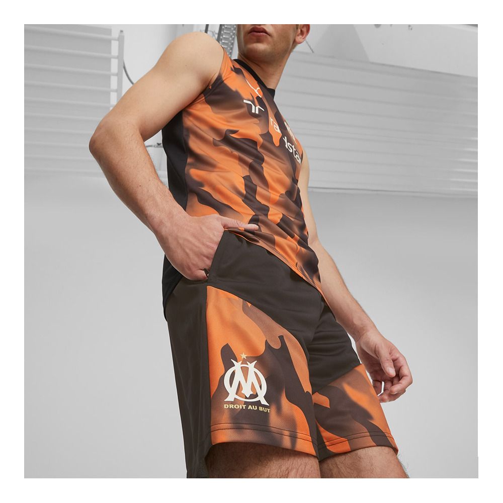 Puma OM TRG - Short Homme black/rickie orange