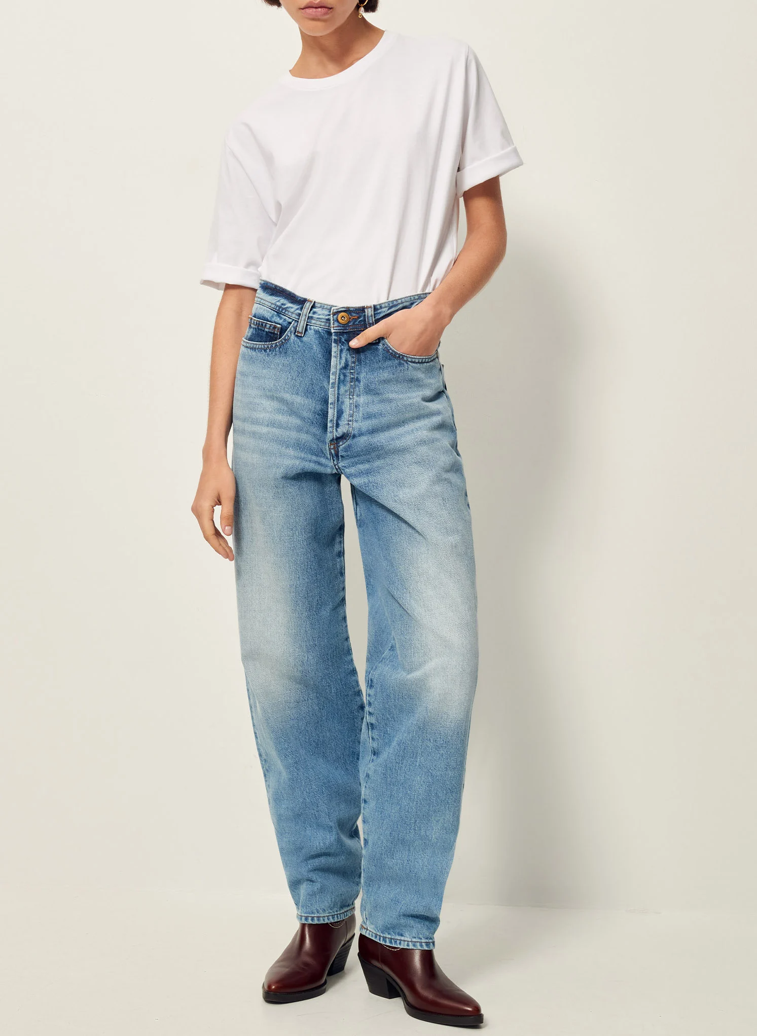 BAGGOU - Jean baggy en denim délavé | Bleu