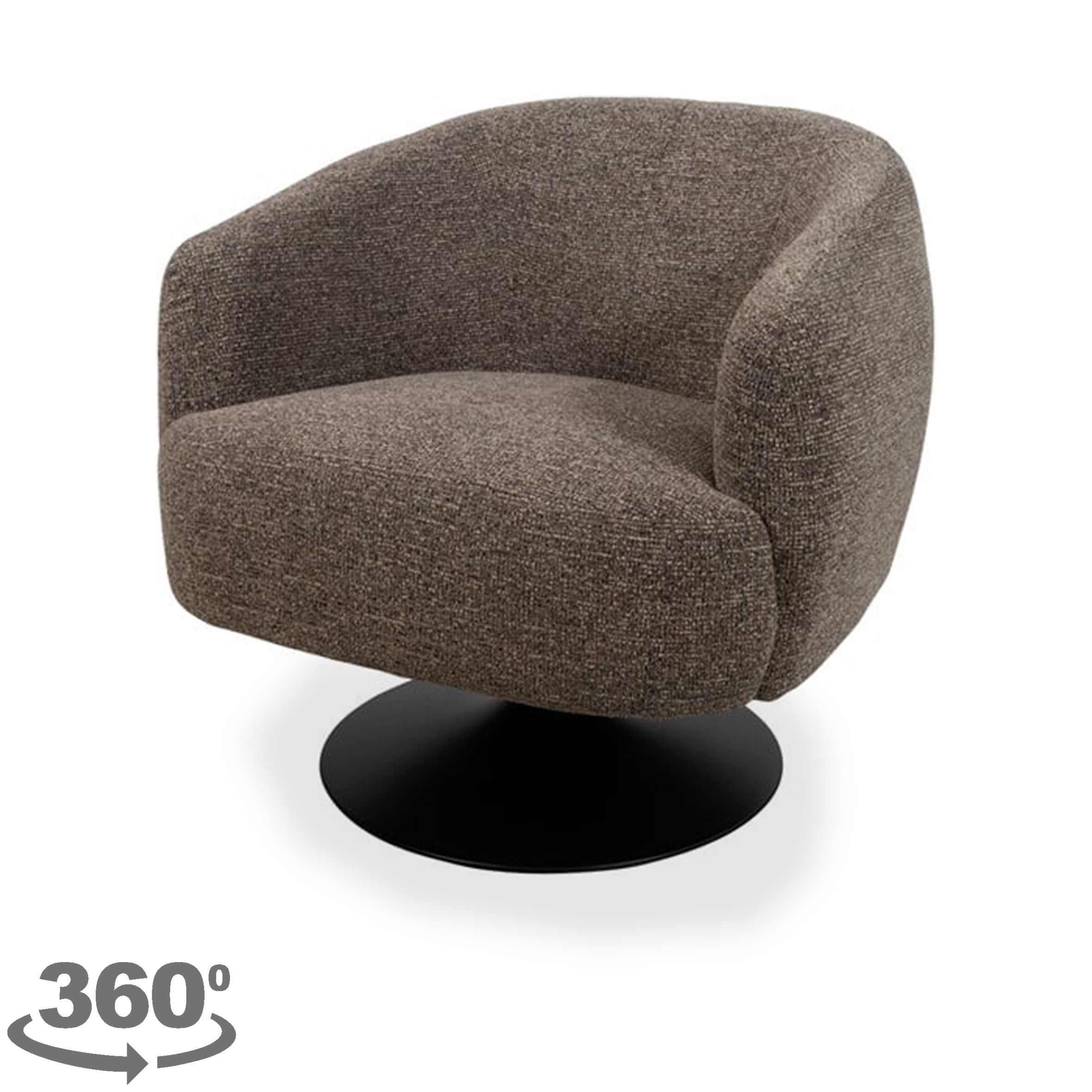 Draaifauteuil Brown Louis B78 x D83 x H75 cm