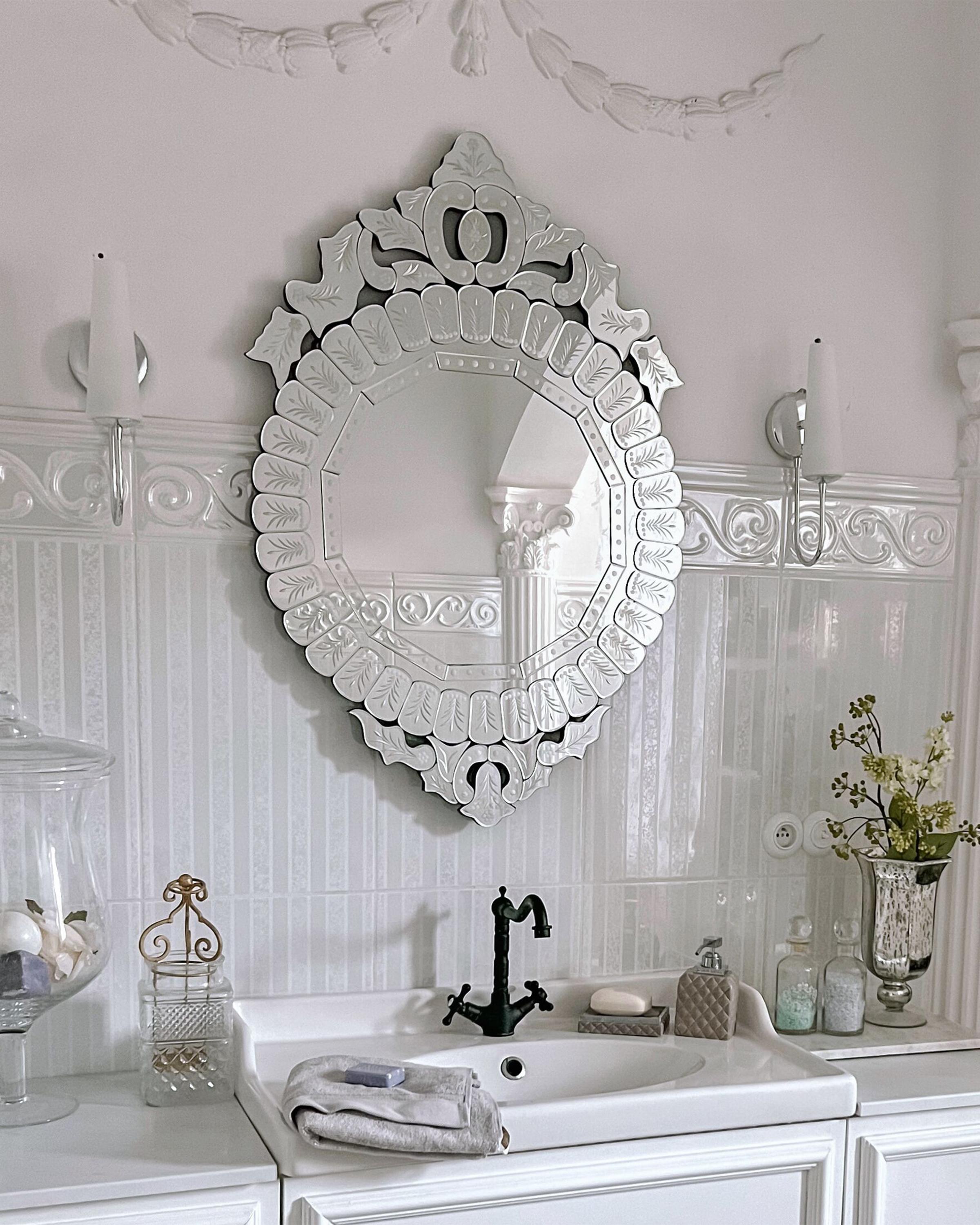 Wandspiegel CRAON 67 cm 100 cm Zilver