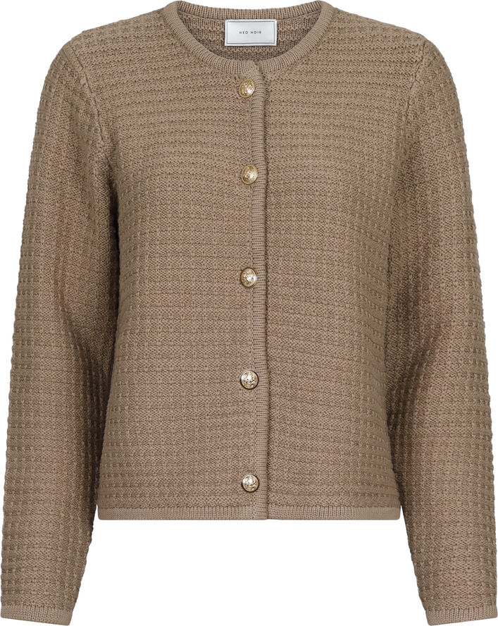 Neo Noir Limone Knit Jacket Taupe