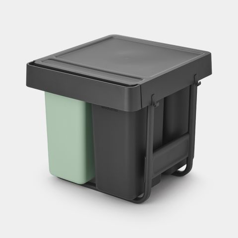 Sort&Go Inbouwemmer, 10 10 20 liter - Dark Grey