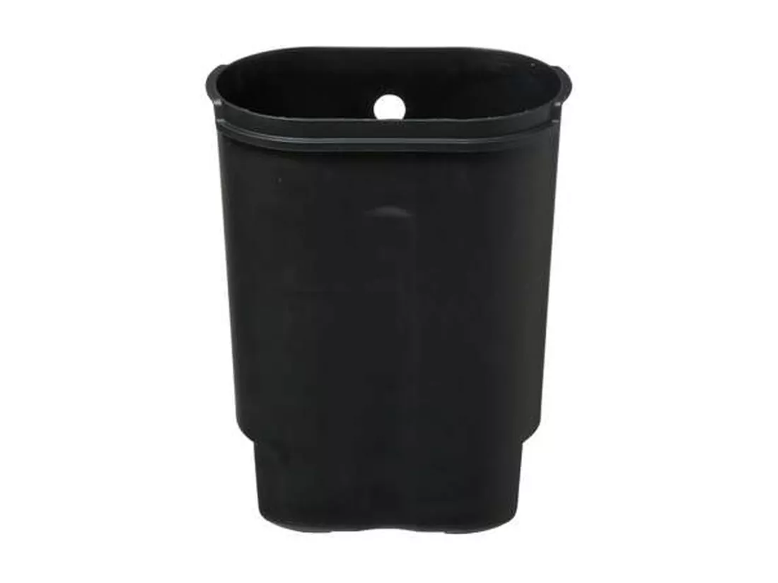 WELL HOME - Seau à pédale inox Siliflex 6 L noir