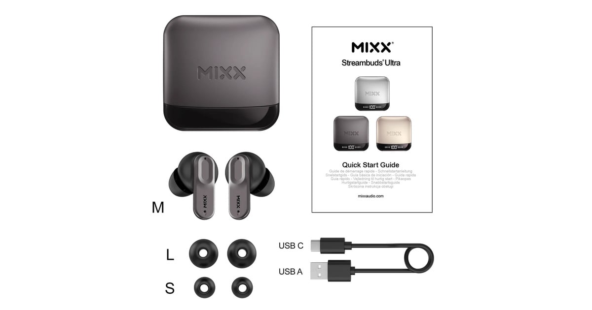 MIXXStreamBuds Ultra Mini True Wireless Earbuds  headset  (Zwart)