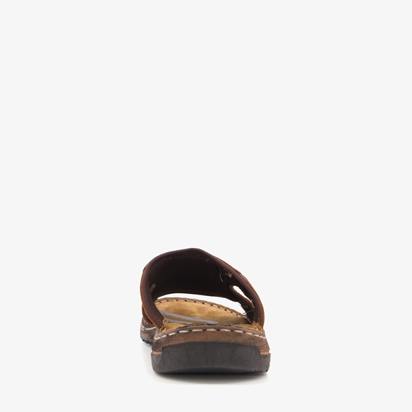 Van Beers leren heren slippers cognac
