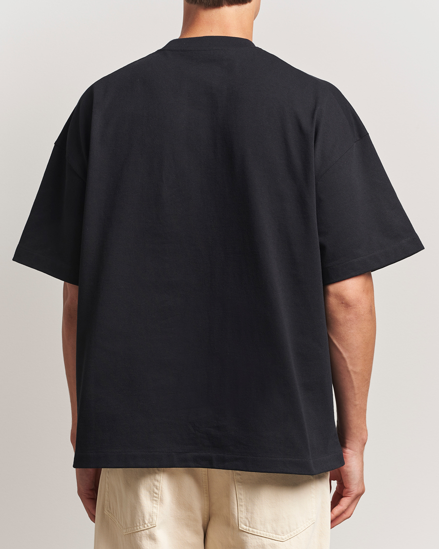Jil Sander Round Collar Tonal Logo T-Shirt Black