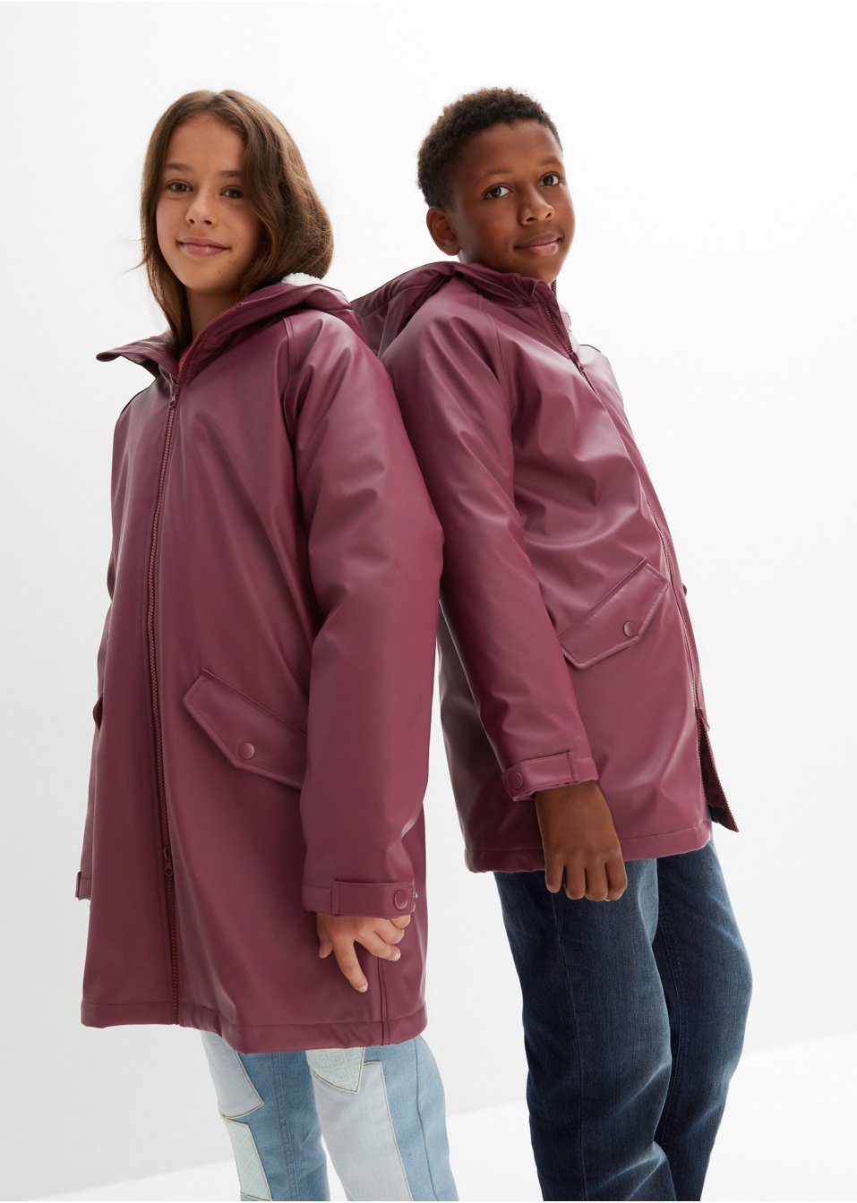 Veste imperméable thermo enfant avec maille peluche