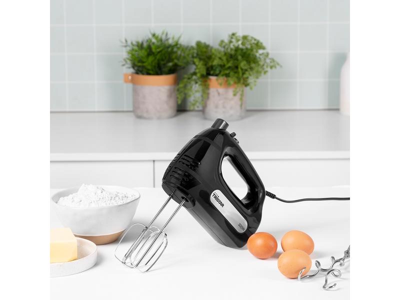 Tristar Handmixer MX-4201 Schwarz Handmixer mit 6 Geschwindigkeitseinstellungen