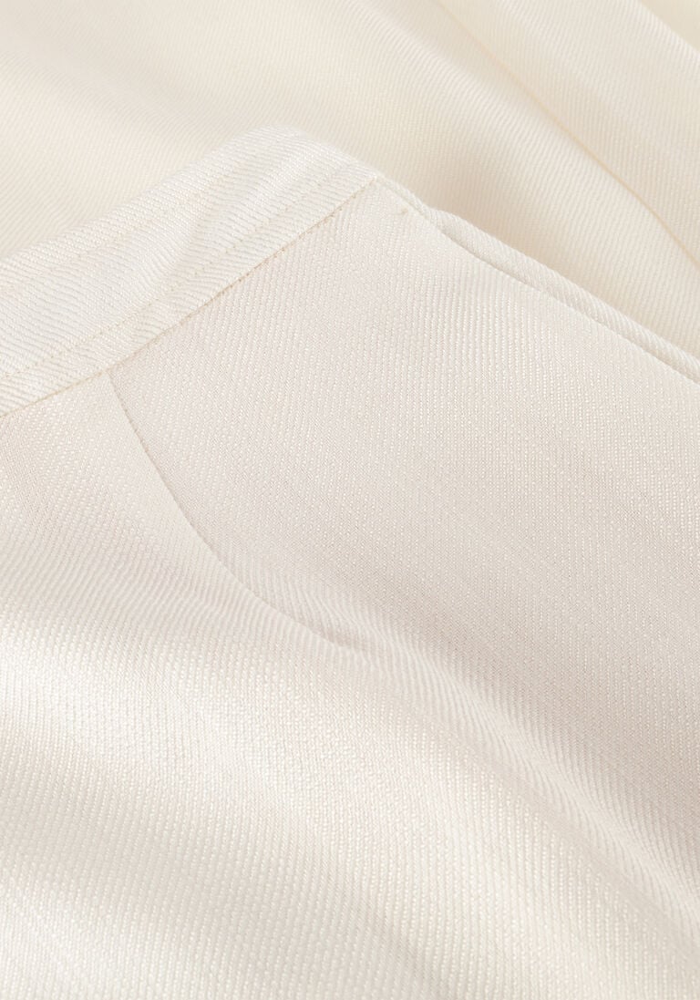 creme forte forte pantalon viscole wool slubbed high waist pants