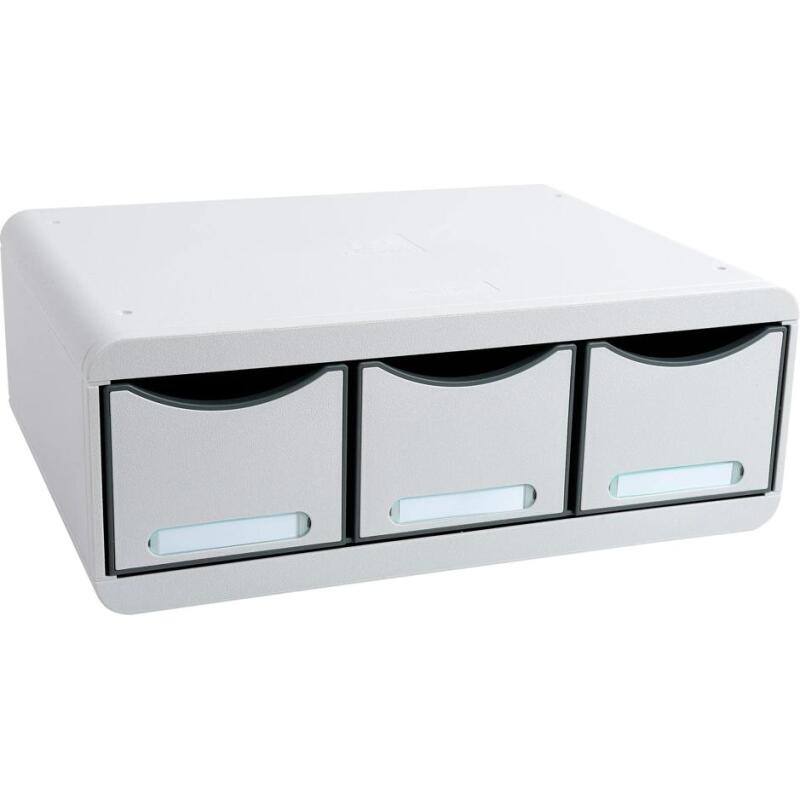Module de classement Toolbox 3 tiroirs Office - Gris lumière