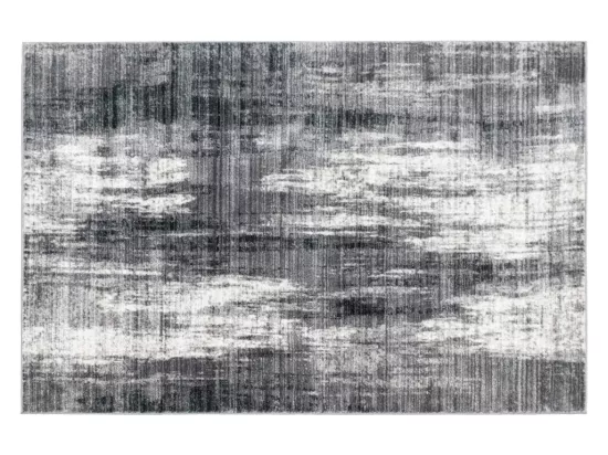 Tapis style vintage BLURRY - 160 x 230 cm - gris