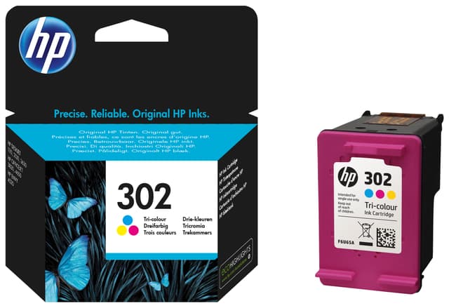 HP blækpatron 302 Cyan Magenta Gul