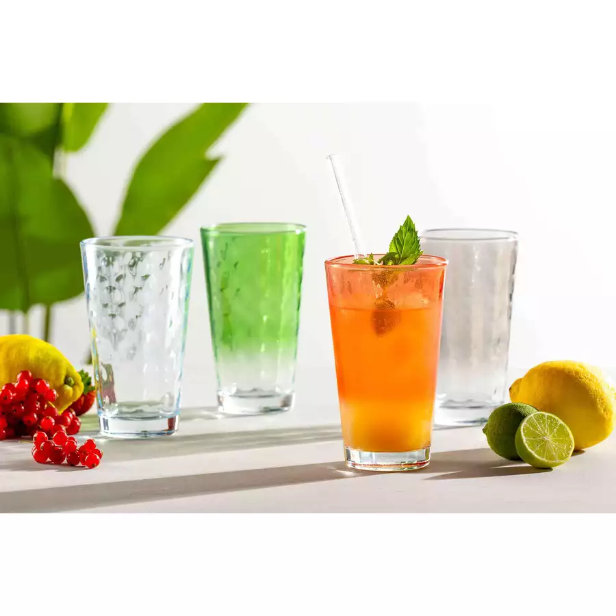 Leonardo Trinkgläser Optic 540 ml 4er Set bunt