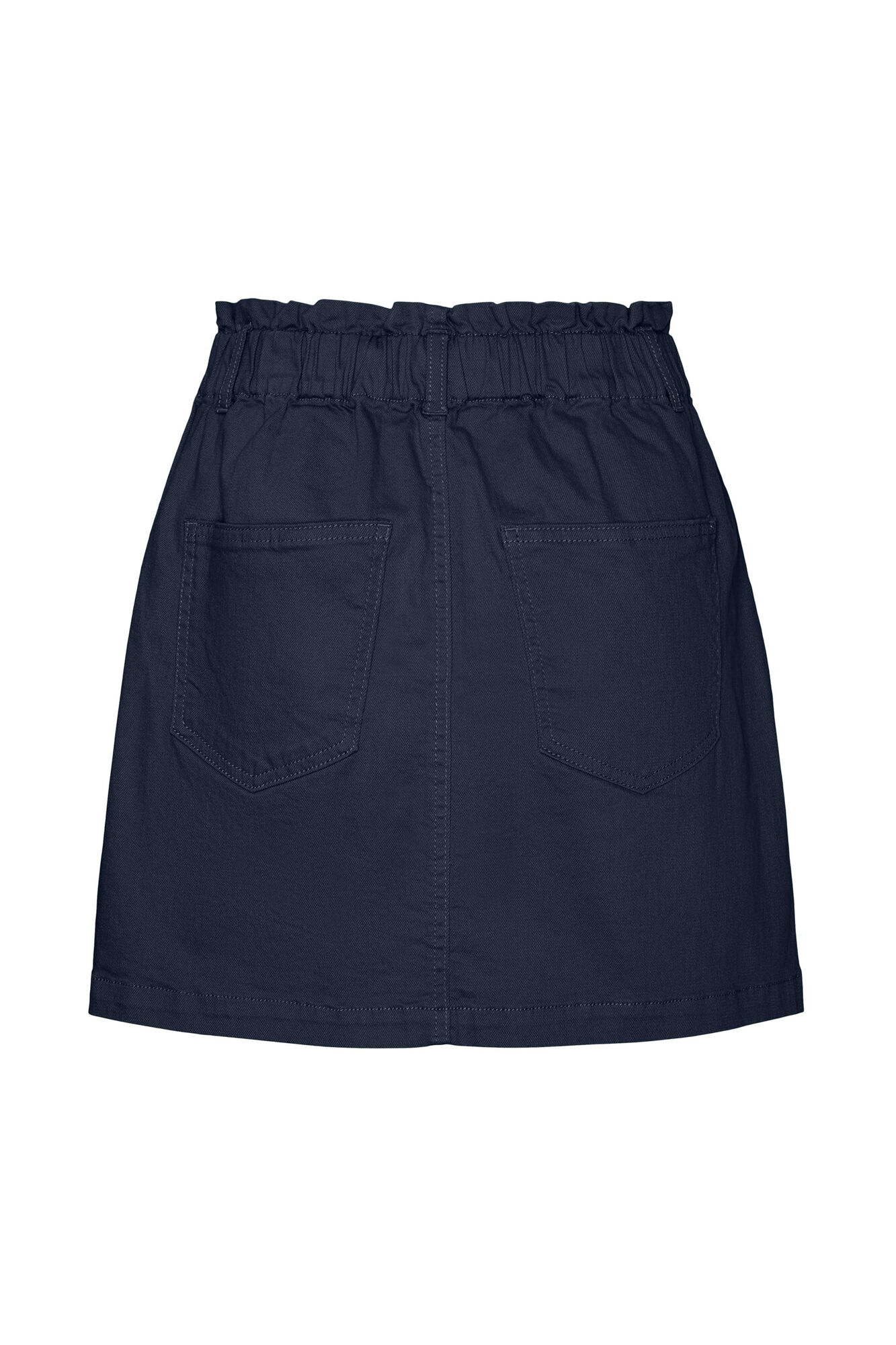 Saia estilo cowboy com cintura elástica - Azul marinho