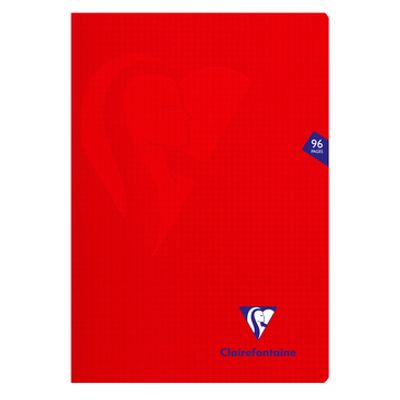 Clairefontaine Mimesys - Cahier polypro A4 (21x29,7 cm) - 96 pages - petits carreaux (5x5 mm) - disponible dans différentes couleurs