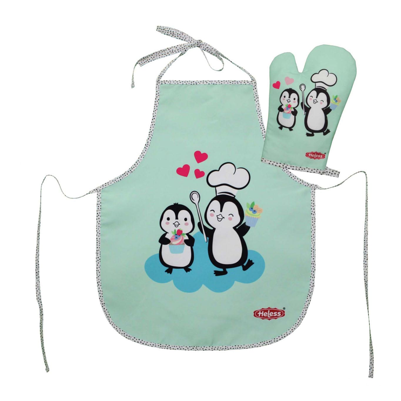Set Kinderschort en Ovenwant Pinguin