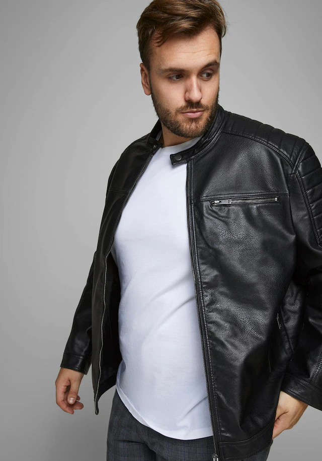 Jack & Jones PlusSize Bikerjacke »ROCKY JACKET« bis Grösse 6XL