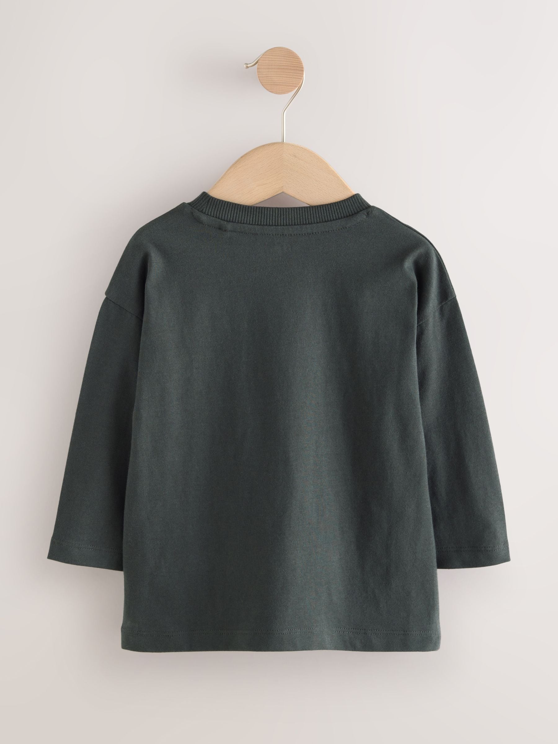Grijze Vos Zak - T-shirt met applicatie en lange mouwen (3 mnd-7 jr)