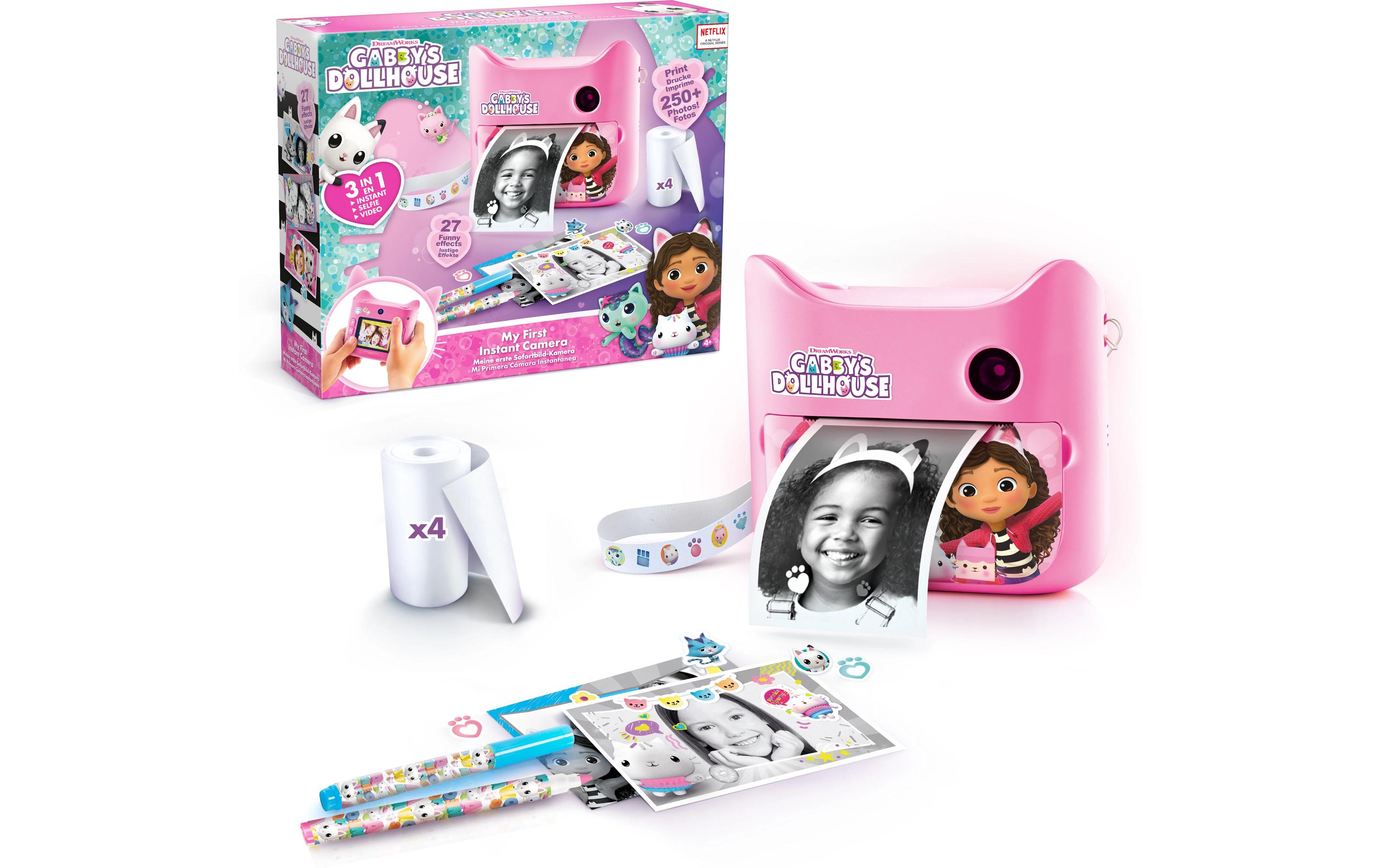 Gabby's Dollhouse Instant Camera Mehrfarbig/RosaInnovative Digitalkamera mit sofortigem Druck