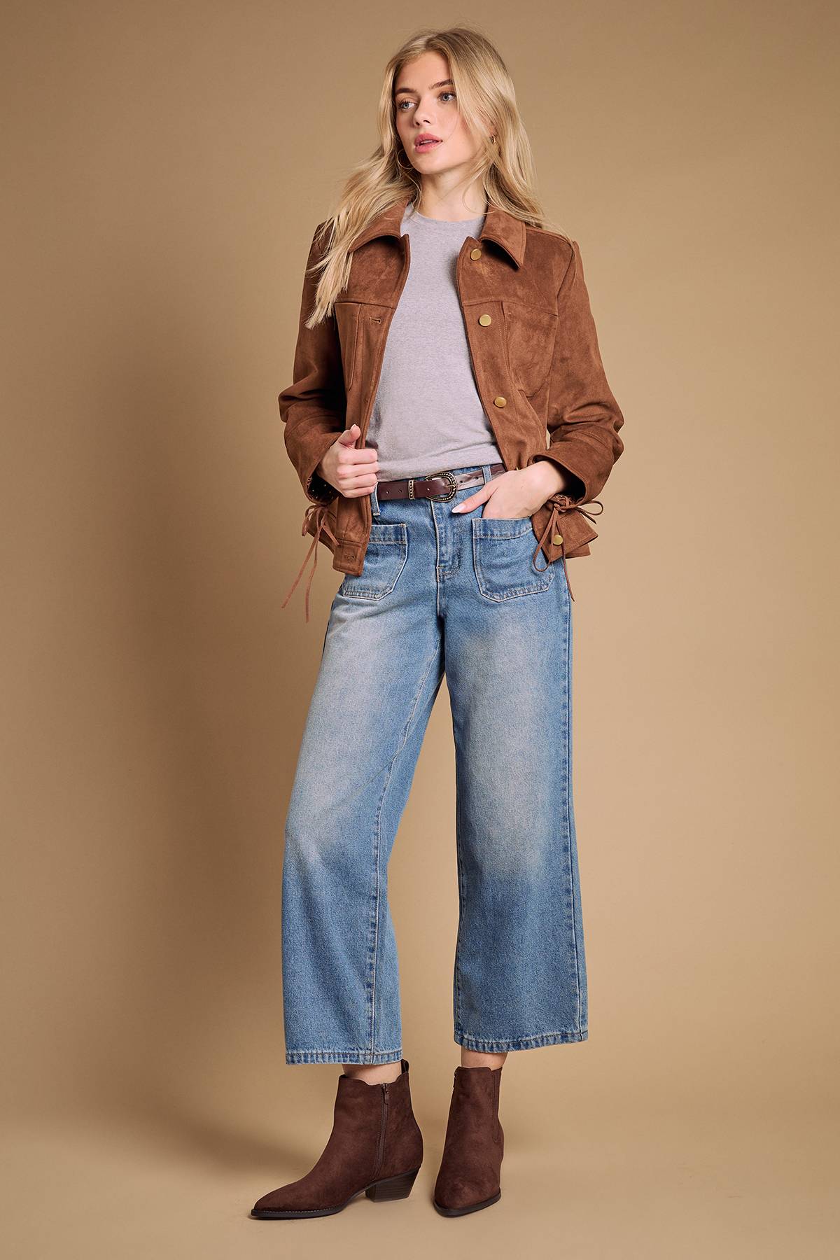 Oasis Bottines Western Debbie en Synthétique avec Soufflet Recouvert