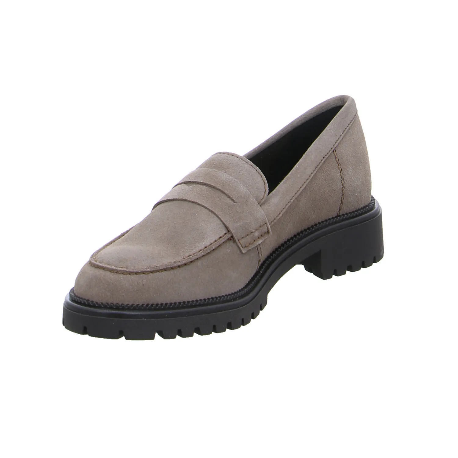 TAMARIS Slipper Taupe Leder