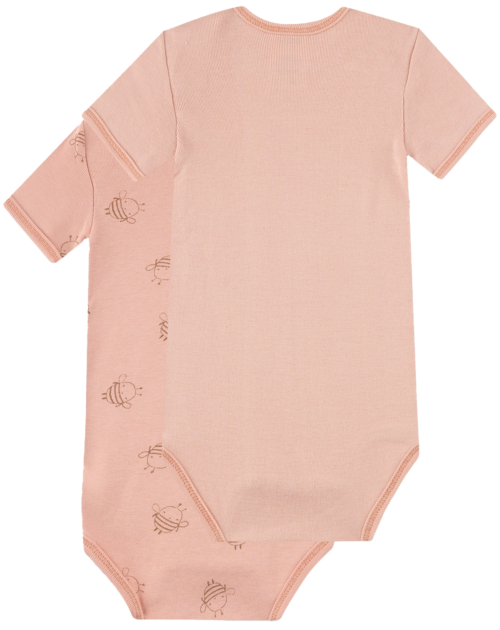 Kurzarm-Body BABY BEES 2er Pack in misty rose