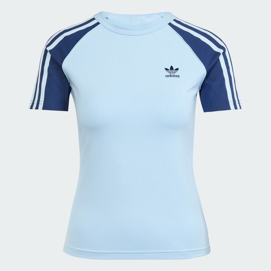 Adidas Original T-shirt slim manches raglan 3 bandes Adicolor