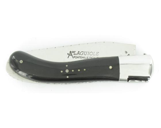 Laguiole Sport Buffle - Lame Guillochée Couteau de Poche - Laguiole par Fontenille Pataud