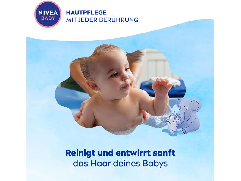 NIVEA BABY Shampoo Extra Mild 200 ml Shampoo mit integrierter Pflegespülung schützt und stärkt die Kopfhaut und das Haar