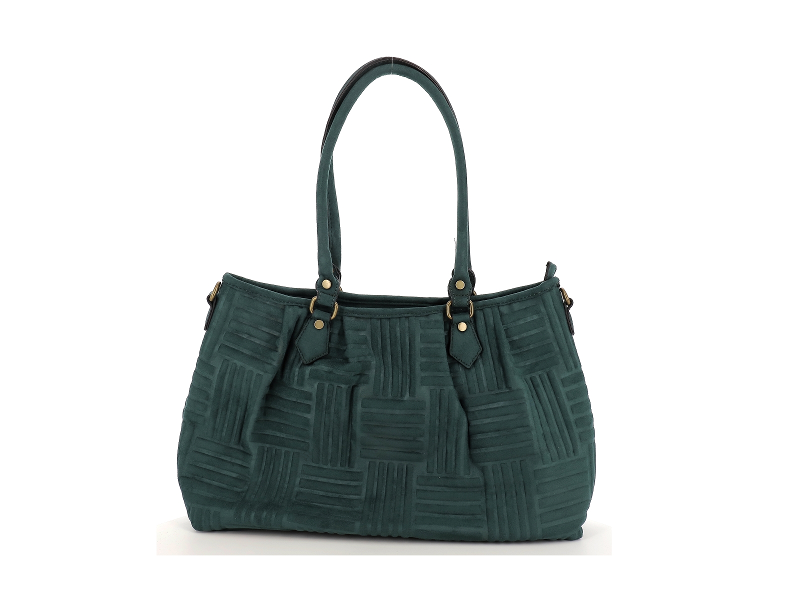 L brand-K2082 SAC velours Vert Foncé