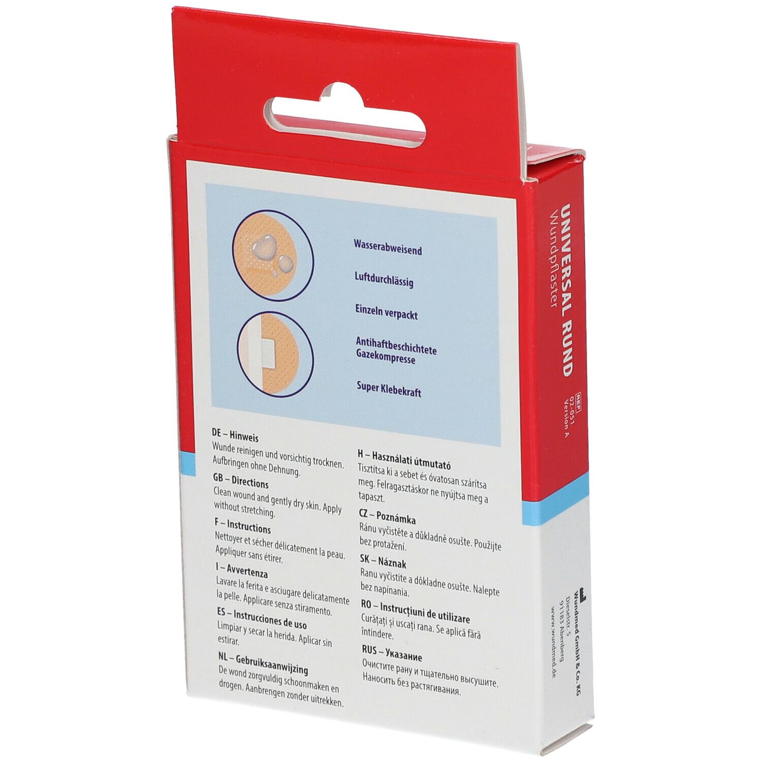 WUNDmed® Wund-Pflaster Runde Form 2,5 cm