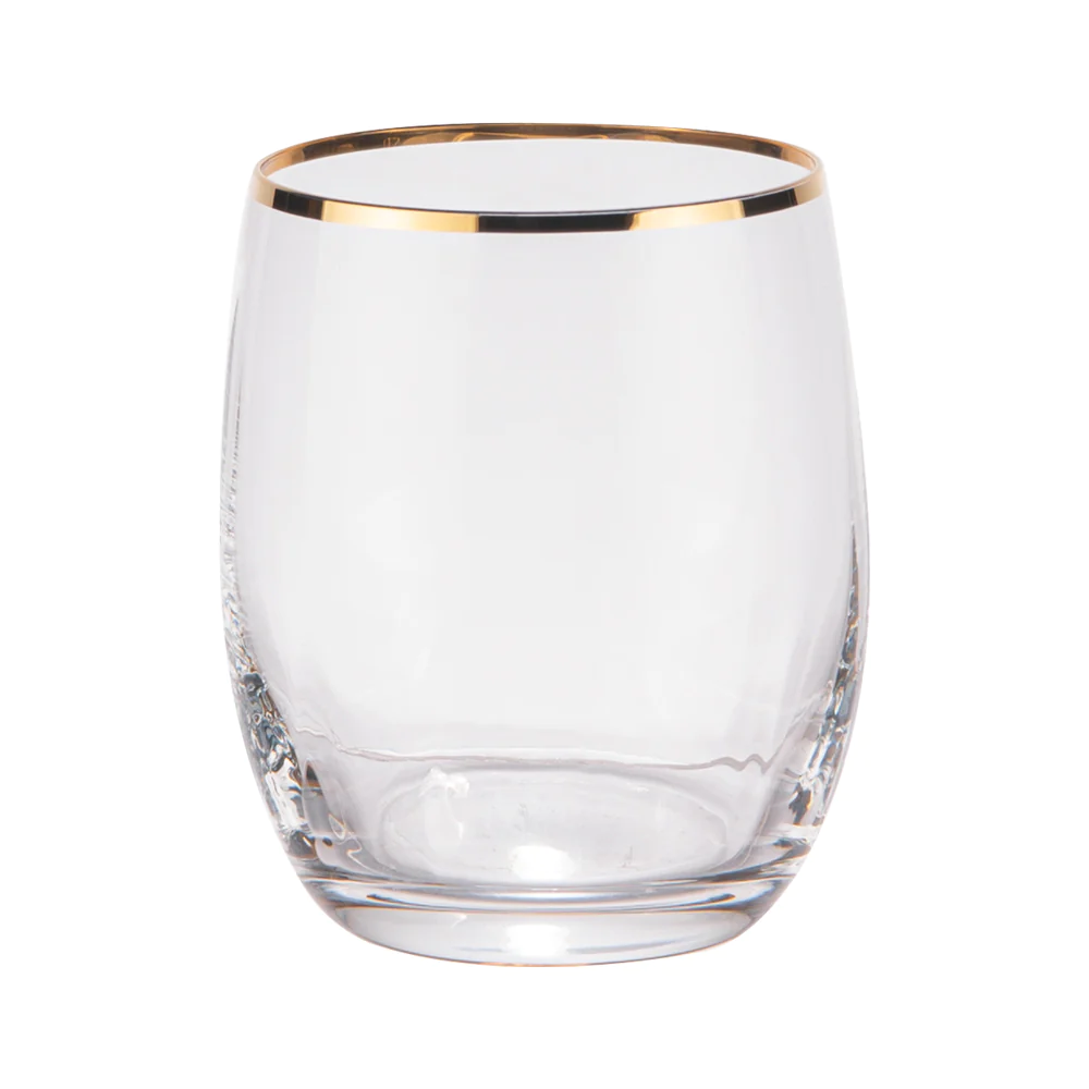 Boite de 6 gobelets bas Waterfall filet or 30 cl Table passion
