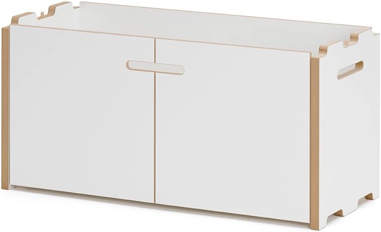 Tojo Hochstapler | modulares Regalsystem Verschiedene Module für Wandregal/Bücherregal/CD Regal | MDF Regal (weiß, Anbaumodul mit Türen)