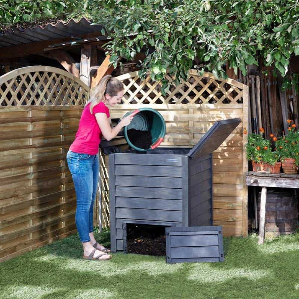 Composteur thermo wood imitation bois 600 l