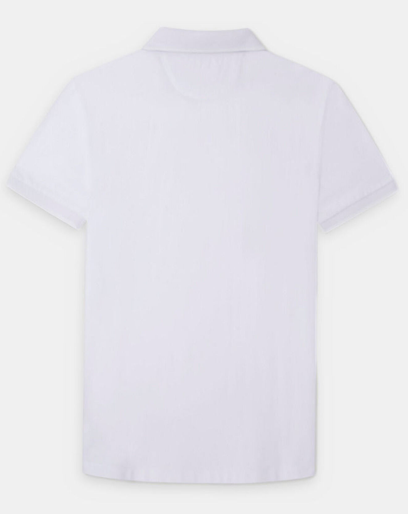 Hackett London Polo Regular Fit uni piqué blanc