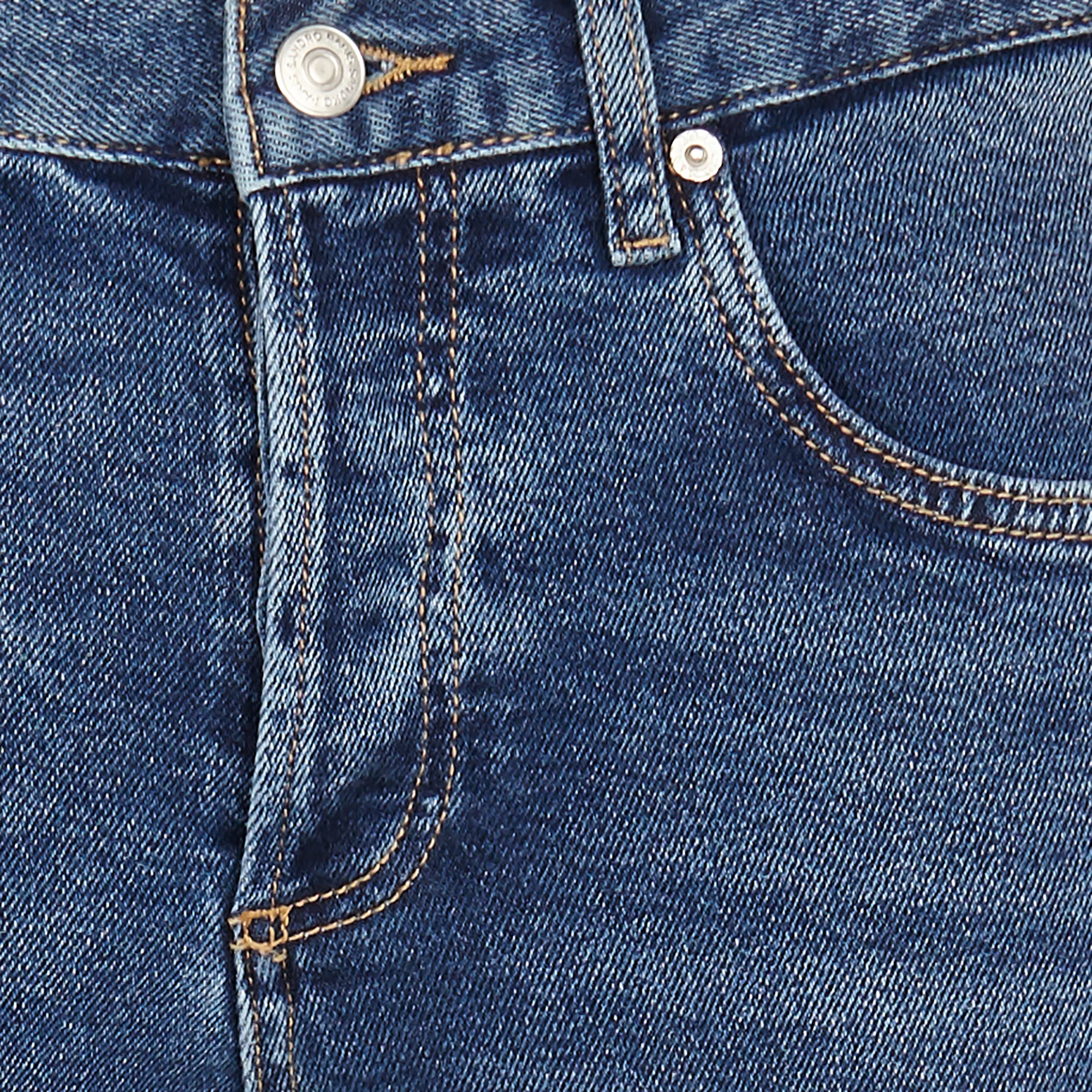 Jean slim taille normale en coton stretch | Bleu