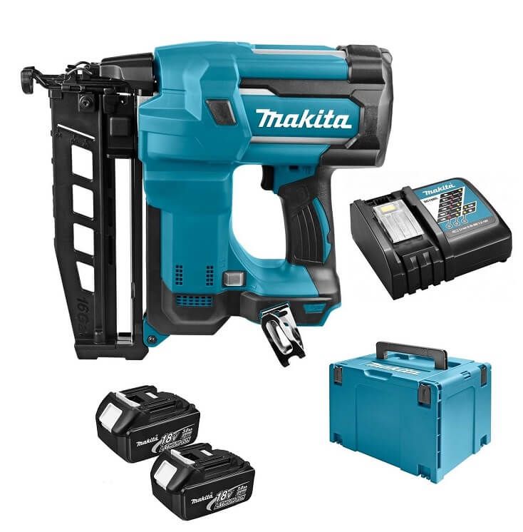 Makita DBN600RFJ 18V Li-ion accu brad tacker set (2x3.0Ah) in Mbox