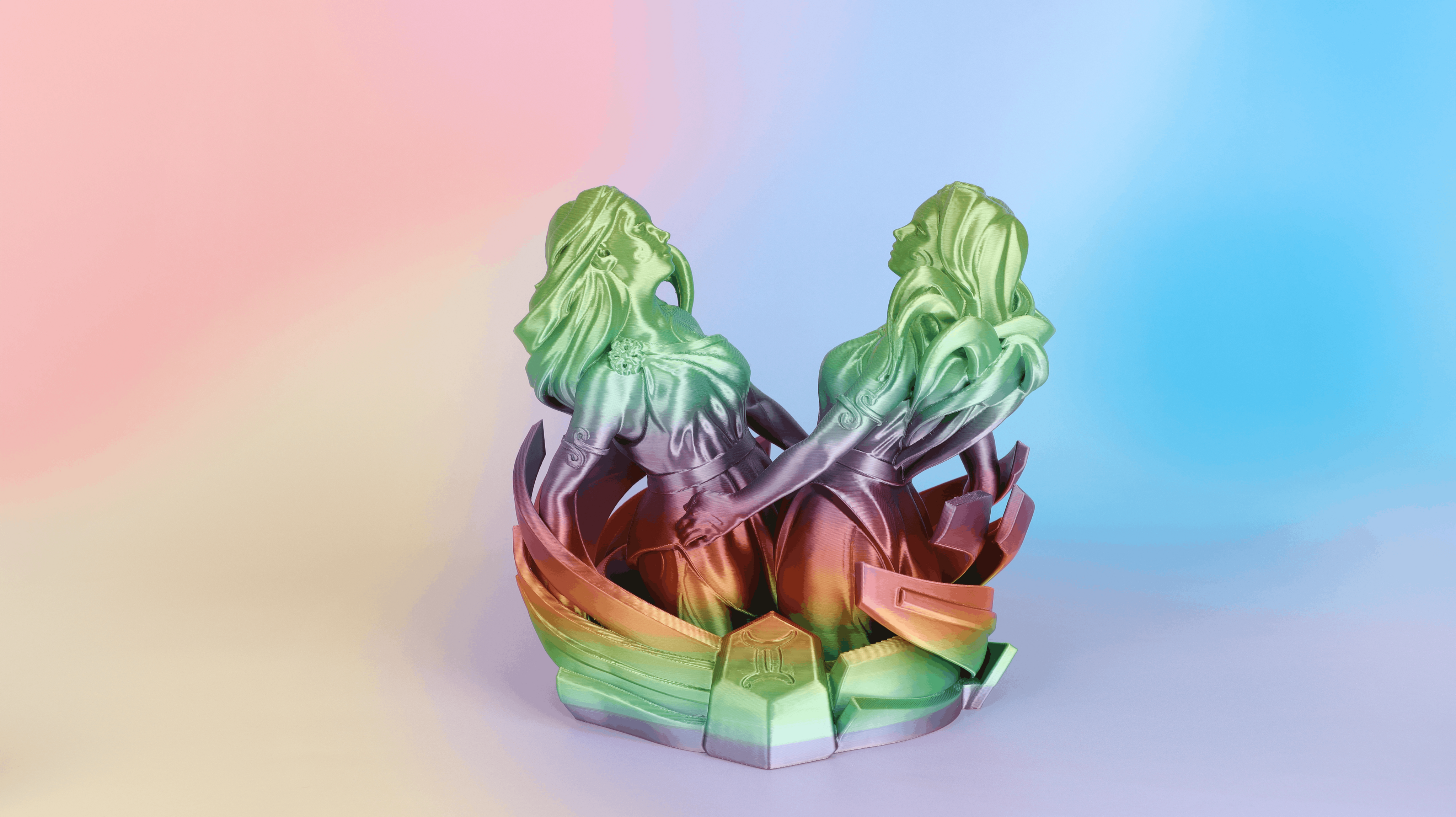 Polymaker  Panchroma™ PLA Gradient Silk Rainbow, 1,75 mm / 1000 g    Ein Farbspektakel in Silk Rainbow