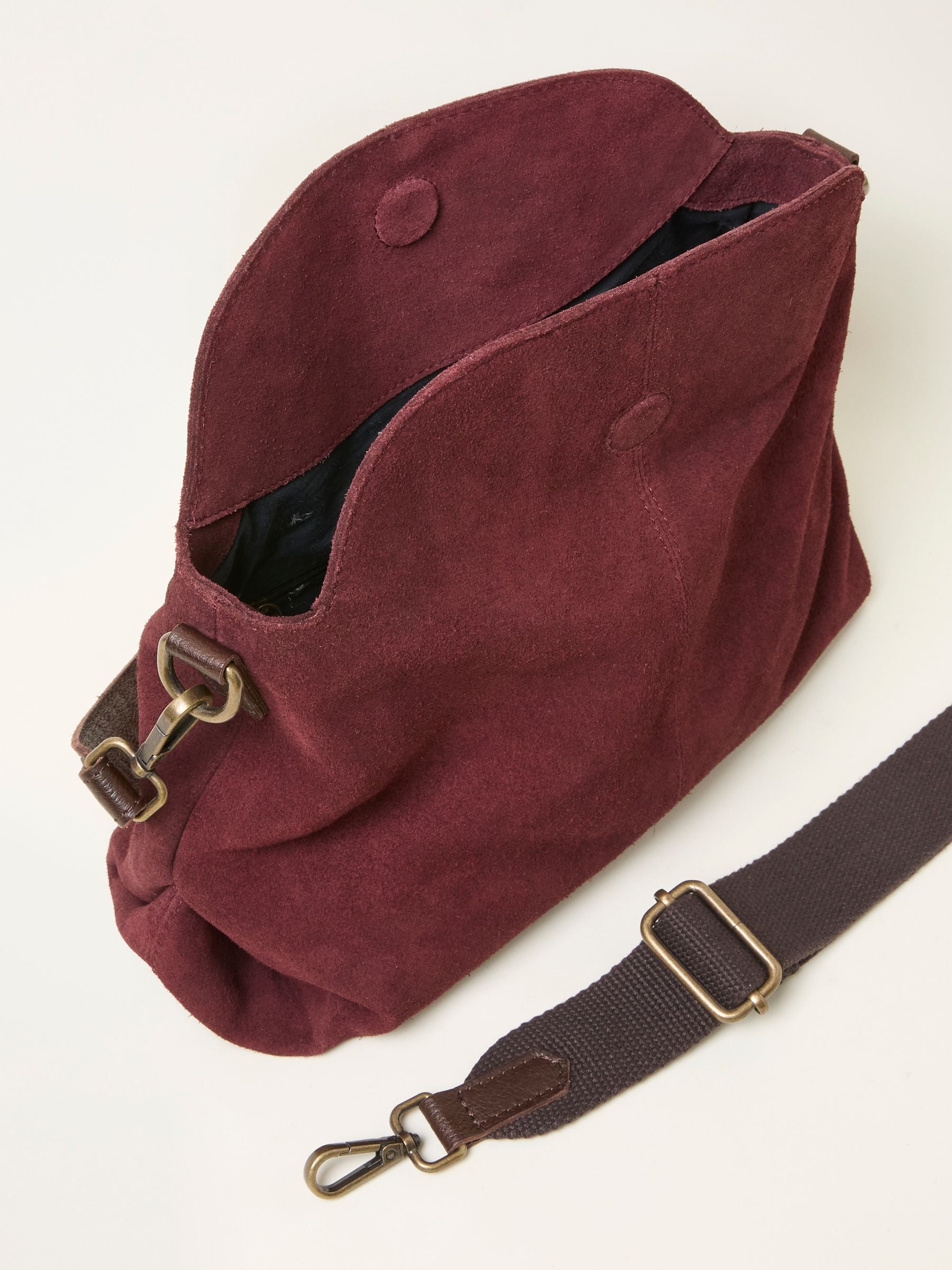 Bordeauxrood - FatFace Suede Envelope Bag